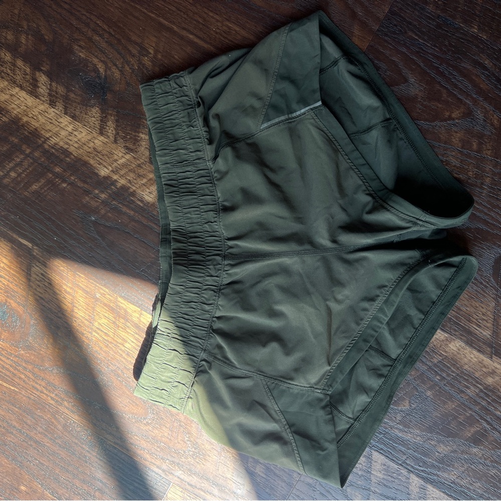 Olive Green Lulu Lemon Athletic Shorts
